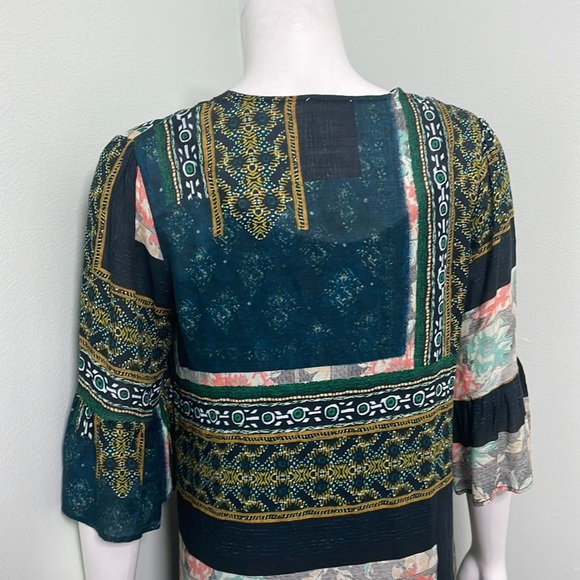 ANTHROPOLOGIE Maeve Patchwork Peasant Lace Shift Dress XS - Picture 7 of 9